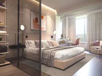 Modern bedroom -MAX -FBX -OBJ -STL 3D model