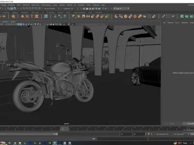 ninja bike Low-poly 3D model