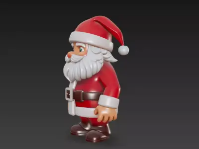 Chibi Santa Claus Christmas Holiday Character Stylized 3D Model 3D model