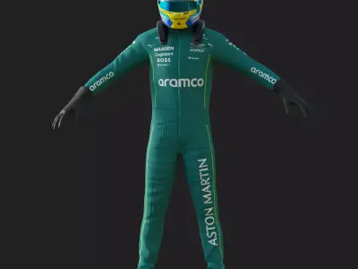 F1 Aston Martin Race Suit 2025 3D model