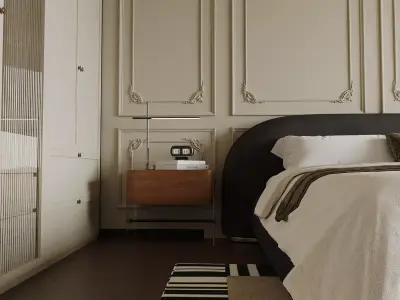 Modern Classic Master Bedroom 3D model