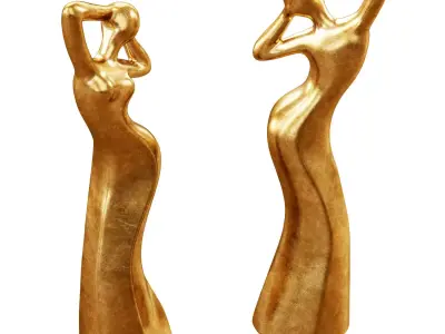Abstract figurine of a woman 3D model