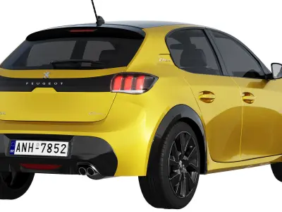 Peugeot 208 2021 3D model