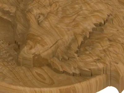 Carved panel painting STL 3D model 7