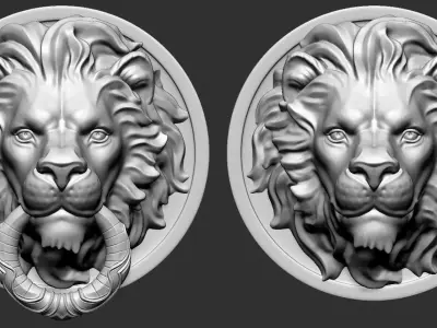 Lion Head 1 3D print model