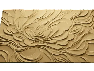 modern panel wall decor set relief stl mural CNC 189 3D model