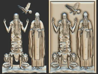 Saint Anthony and Saint Paul 3D print model