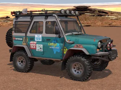 UAZ 31514 Off-Road Low-poly 3D model