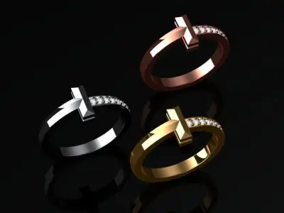 Tiffany Ring T  3D print model