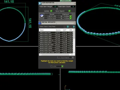Diamond Necklace 360 animation renders 3dm stl details 3D print model