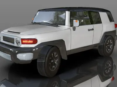 Toyota FJ Cruiser 6 HQ 3D model Game Ready Asset Low-poly 3D model