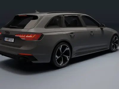 Audi RS4 Avant Low-poly 3D model
