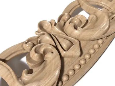 Frame-020 ornate wooden picture frame 3D model