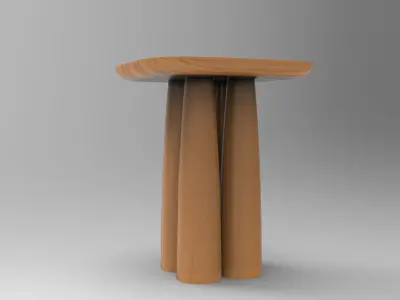Laac Side Table Low-poly 3D model