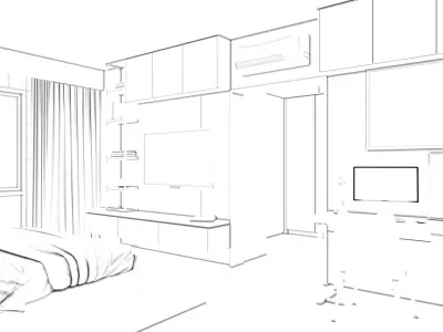 Design Master Bedroom Low-poly 3D model