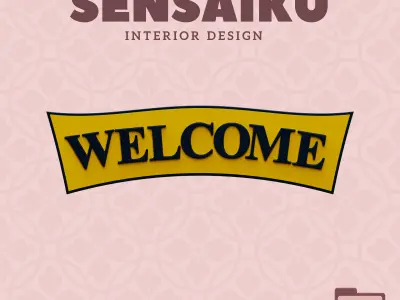 Pirate Marine Welcome Door Sign 3D Print File for DIY Home Decor 3D print model