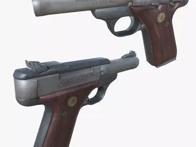 43-CZ-2-gun model 3d game ready model Low-poly 3D model Low-poly 3D model