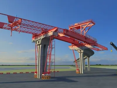 Overhead Crane 3D model