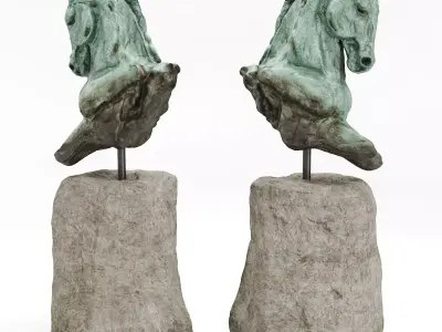 Stephanie Revennaugh Horse Bust Sclupture 3D model