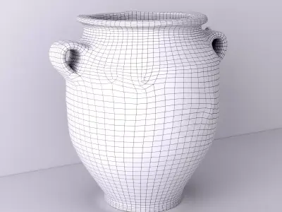 French Terracotta Pot A Confit 1 3D model