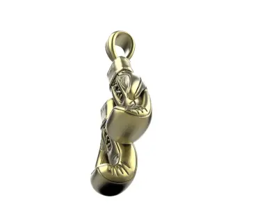 boxing gloves pendant 3D print model