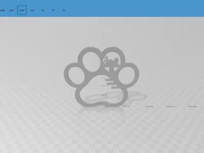 Cute Pet Silhouette Art - Cat Paw Hollow Decoration 3D print model