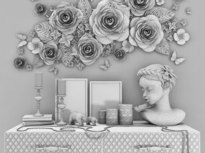 decorative set 10 3D model