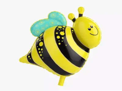 Bee decoration foil balloon 11 3D model