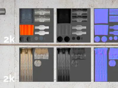 Construction Tools - Sledgehammer and Chisel 3D model