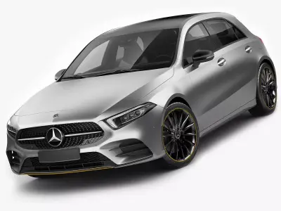 Mercedes-Benz A-class 2019 AMG line 3D model