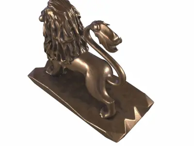 lion statues 3D model