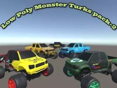  Low Poly Monster Turks pack-2 Low-poly 3D model