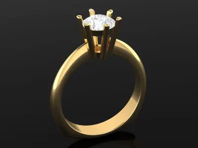  solitaire ring 3dmodel 3dprint Free 3D print model