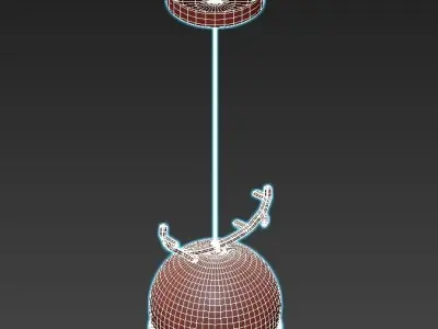 wendy gold and pendant light 3D model