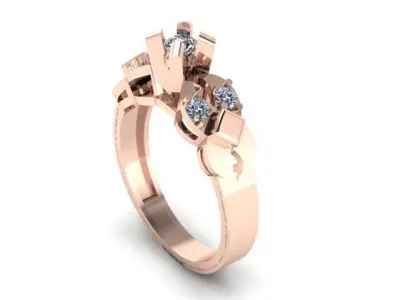 wedding ring 3D print model