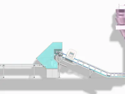 Metal detection conveyor 3D model
