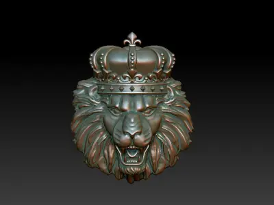 Lion King  Crown Low-poly 3D model