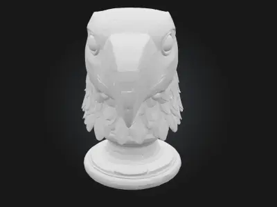 Eagle Majesty Regal Bird Sculpture 3D model