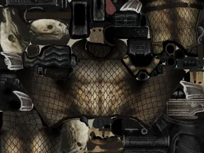 predator he is space strongest warrior Free low-poly 3D model