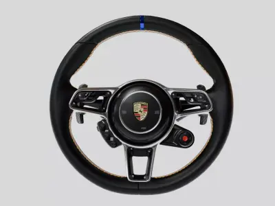 porsche steering wheel 3D model