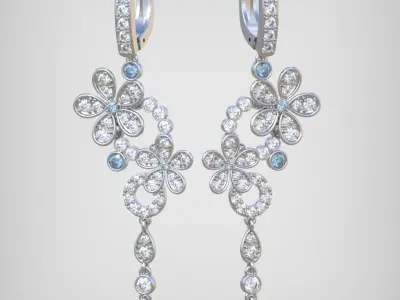  Ring Earring and Pendant Set 3D printable model 0081 3D Model Pack