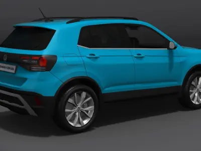 Volkswagen T Cross 2024 Low-poly 3D model