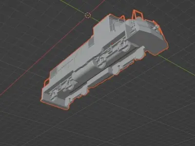 Classic Train engine 3D model