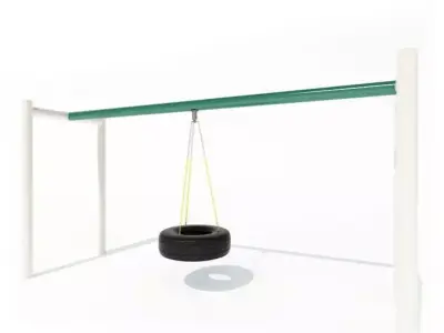 Kids Playground Tire Swing 3D model