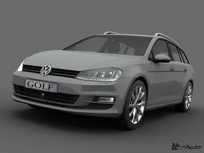 Volkswagen Golf Variant 2014 3D model