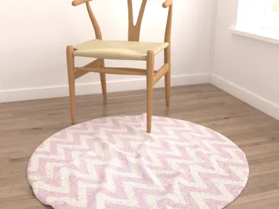 Round Rug Set 184 3D model
