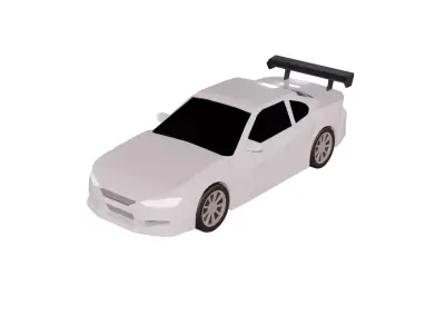 lowpoly nissan s15 Low-poly 3D model