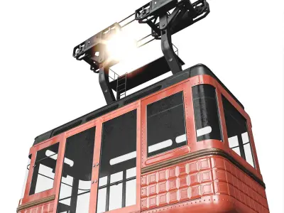 Cable Car Low-poly 3D model