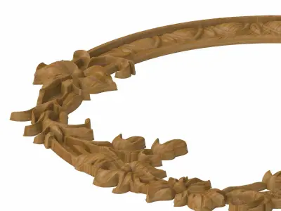 Carved picture frame STL 3D model 99