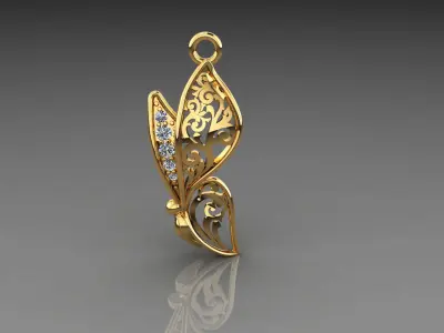 Butterfly Pendant for women  3D print model